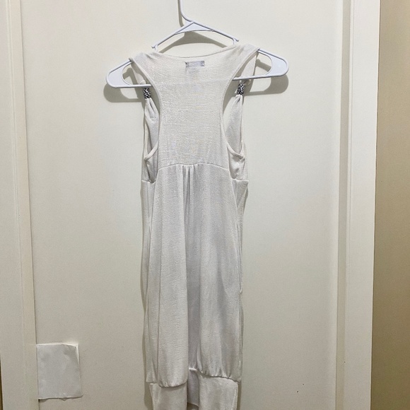 Miss Sixty Necklace Mini Tank Dress Pearl White XS - Picture 4 of 11